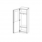 Garderobenschrank, 5 OH, 1 Tür, abschließbar,  links, B/H/T 60x190x60cm 